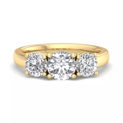 Gwendolyn Three Stone Lab Diamond Engagement Ring (1.00Ct. Tw.)