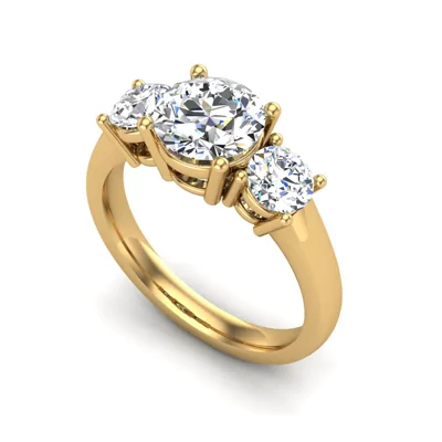 Gwendolyn Three Stone Lab Diamond Engagement Ring (1.00Ct. Tw.)