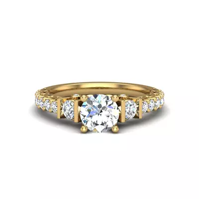 Paislee Accented Engagement Ring