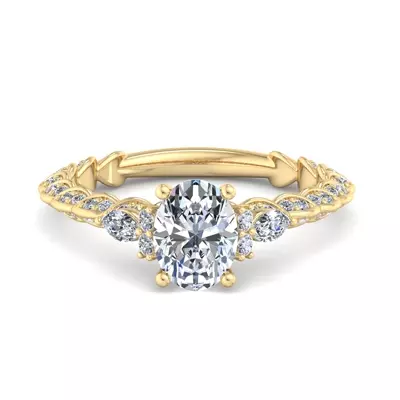 Cataleya Three-Stone Engagement Ring