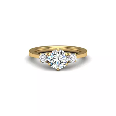 Kamryn Three Stone Ring Engagement Ring