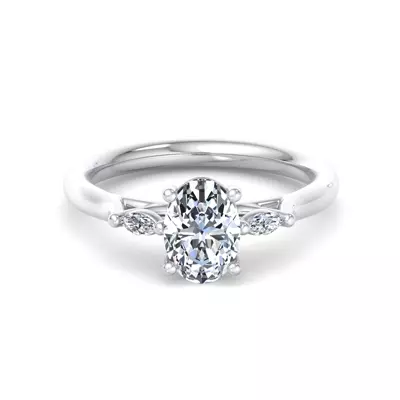 Frankie Three-Stone Marquise Engagement Ring