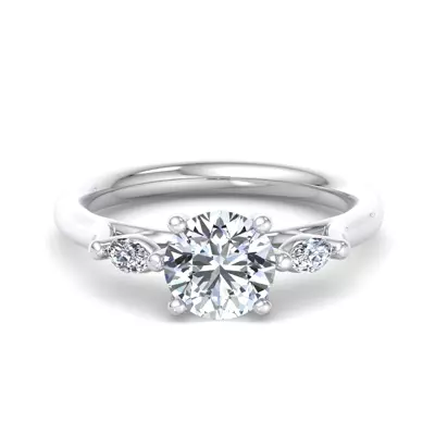 Ellis Three-Stone Marquise Engagement Ring