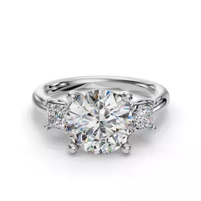 Valette Princess Three-Stone Engagement Ring