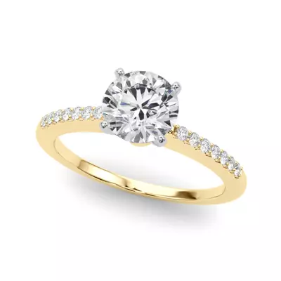 Cali French Pavé Diamond Engagement Ring