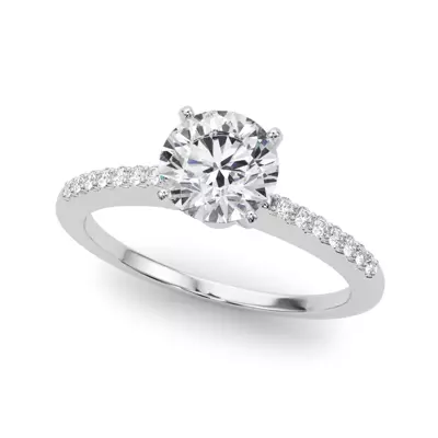 Cali French Pavé Diamond Engagement Ring
