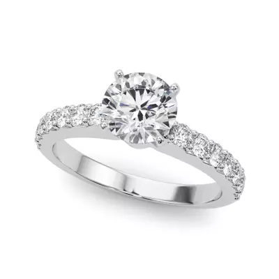Malibu French Pavé Diamond Engagement Ring