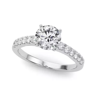 Della Classic Diamond Cathedral Engagement Ring