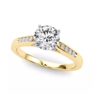 Solene Diamond Channel Engagement Ring