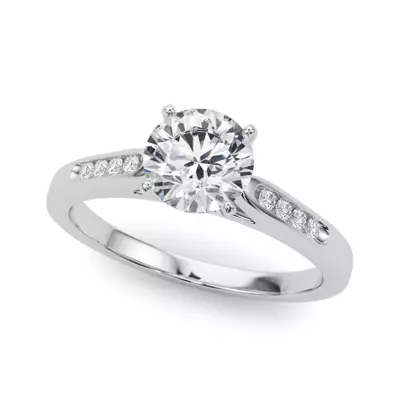 Solene Diamond Channel Engagement Ring