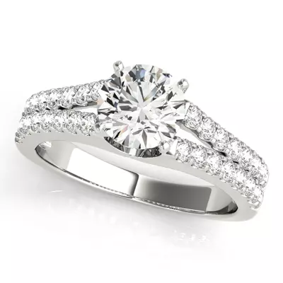 Norma 2 Row Diamond Engagement Ring