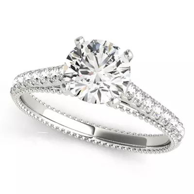 Bess Vintage Inspired Pavé Diamond Engagement Ring