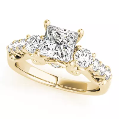 Everett Three Stone Engagement Ring