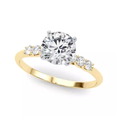 Vallie Shared Prong Engagement Ring