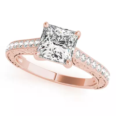 Tinsley Vintage Pavé Diamond Engagement Ring