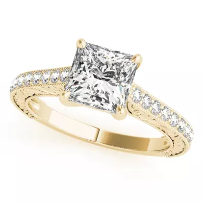 Tinsley Vintage Pavé Diamond Engagement Ring