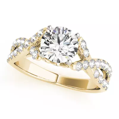 Azula 2 Row Pavé Diamond Engagement Ring