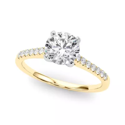 Eleanor French Pavé Diamond Engagement Ring