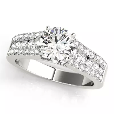Eveline 3 Row Diamond Engagement Ring