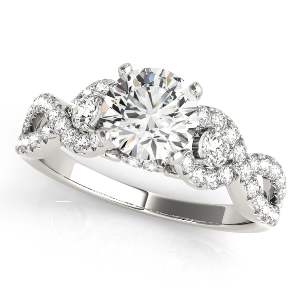 Leta 2 Row Diamond Twist Engagement Ring
