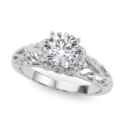 Libra Diamond Collar Engagement Ring