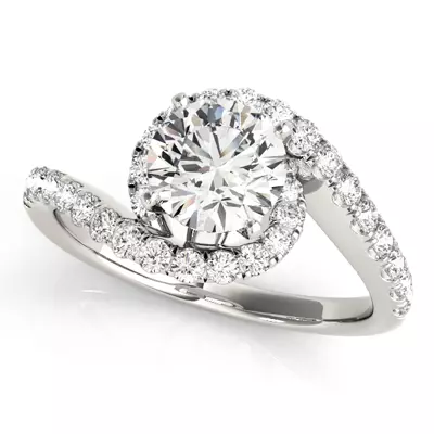 Dani Diamond Halo Bypass Engagement Ring