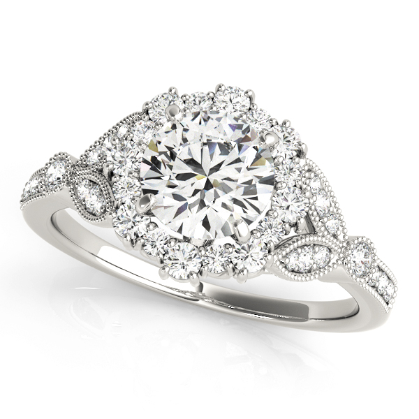 Mairi Vintage Inspired Halo Engagement Ring