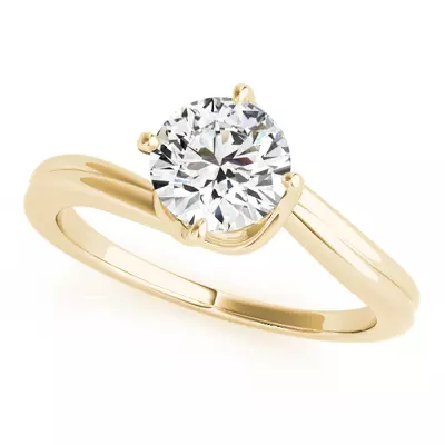 Alberta Bypass Solitaire Engagement Ring