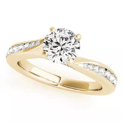 Darya Channel Diamond Bypass Engagement Ring