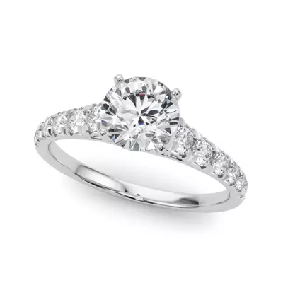 Cherie French Pavé Diamond Engagement Ring