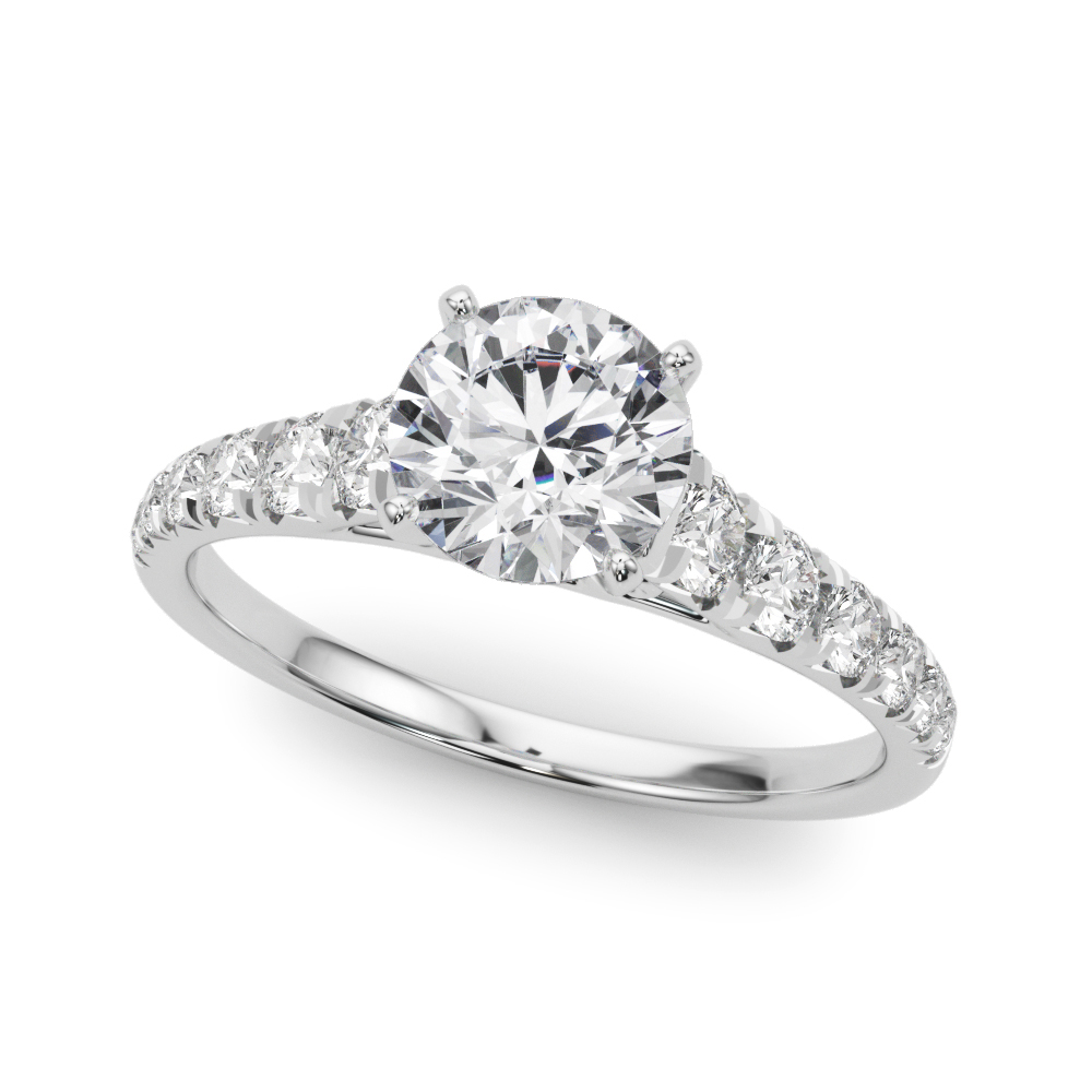 Cherie French Pavé Diamond Engagement Ring
