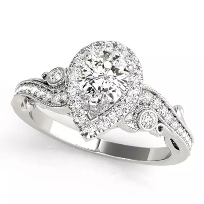 Beatrix Halo Engagement Ring