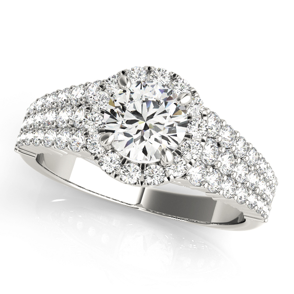 Verona Pavé Diamond Encrusted Halo Engagement Ring