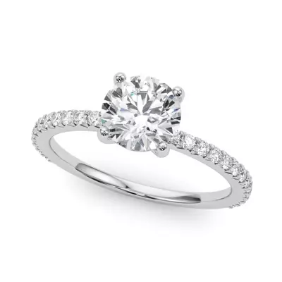 Lily French Pavé Engagement Ring