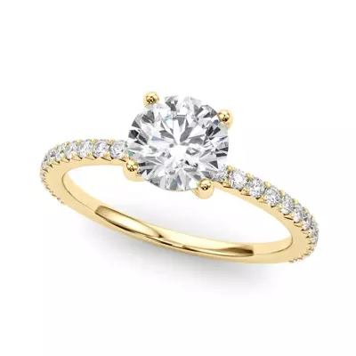 Lily French Pavé Engagement Ring