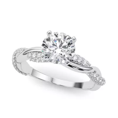 Sierra Pavé Twist Engagement Ring