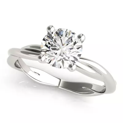 Natalie 4 Prong Twist Solitaire Engagement Ring