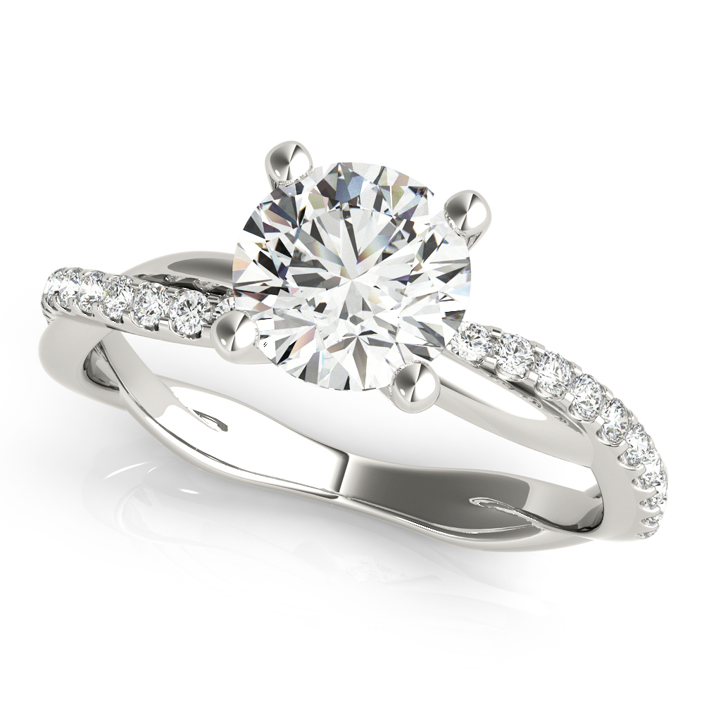 Brooklyn 4 Prong Diamond Twist Engagement Ring