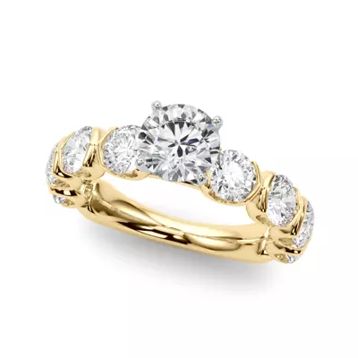 Devika U Prong Diamond Engagement Ring