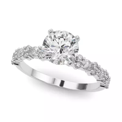 Dana Round And Pear Shape Diamond Engagement Ring