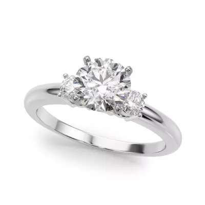 Aila Three Stone Diamond Engagement Ring