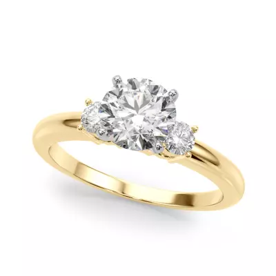 Aila Three Stone Diamond Engagement Ring