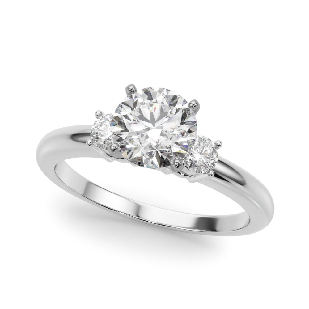 Aila Three Stone Diamond Engagement Ring