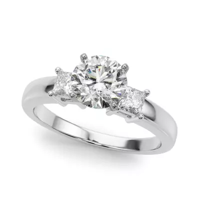 Adelle Three Stone Diamond Engagement Ring