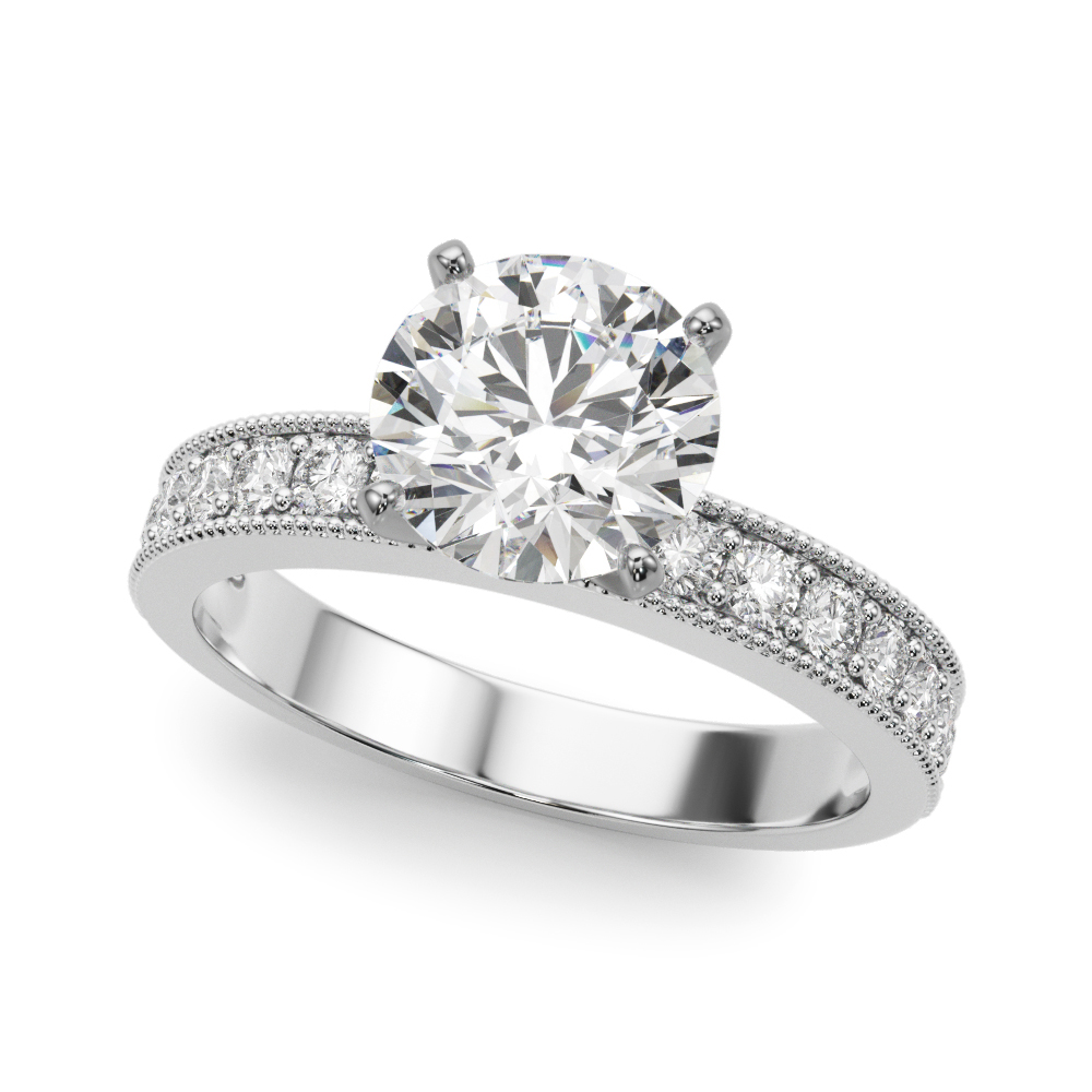 Liv Vintage Style Channel Diamond Engagement Ring