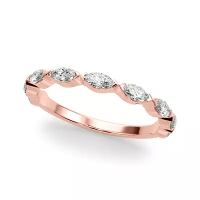 Azalia Marquise Diamond Wedding Band