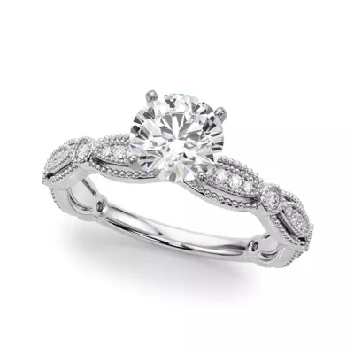 Topazia Vintage Inspired Engagement Ring