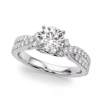 Coralia Pave Diamond Engagement Ring