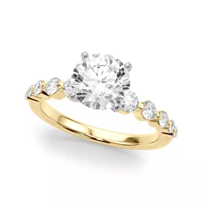 Rhossili Floating Graduated Diamond Engagement Ring