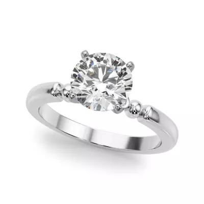 Isaline Bezel Accent Diamond Engagement Ring